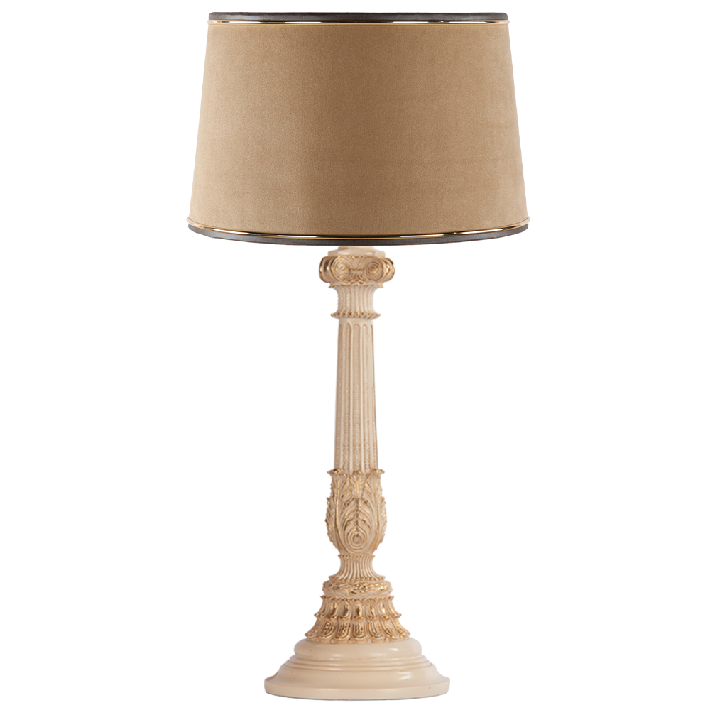 32022,34057 Настольная лампа Колонна Испанская Айвори Тюссо Поталь BOGACHO 4627138210987, 4627138151136