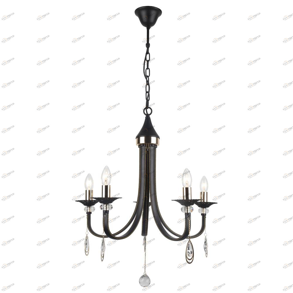 Подвесная люстра Arte Lamp Dallas A8540LM-5BK черная ARTE LAMP ДИЗАЙНЕРСКИЕ, DALLAS 056553 Черный 