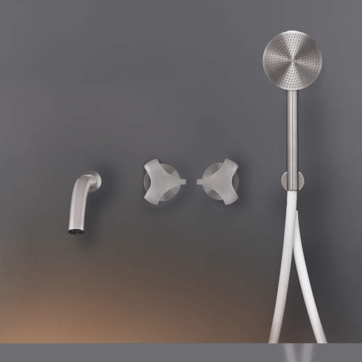 Настенные 2 прогрессивных смесители, установленные для ванной с носиком L. 170 мм и круглого ручной душ диаметр 80 мм  ZIQ50H CEADESIGN  - Вид №1