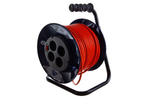 15908720 Удлинитель PowerLine 4 гн. б/з с выкл. ПВС 2х0,75 6A 50м UK201A-450DB Партнер-электро