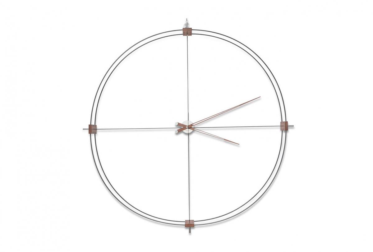 009104 Настенные часы черный-орех Nomon Delmori 