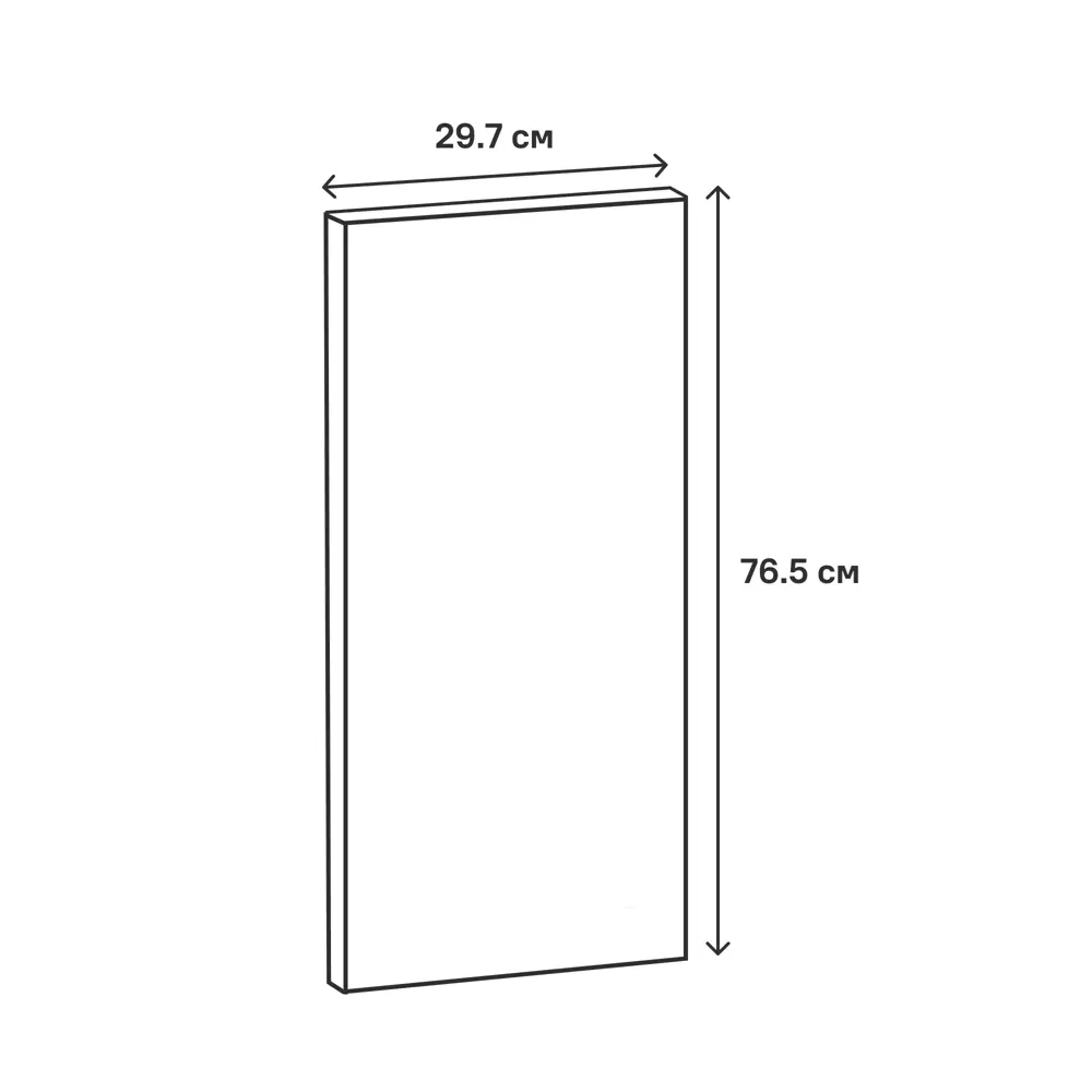 Фасад кухонный DELINIA ID Аша белый глянцевый 29.7×76.5 см 82011165 STLM-0877475 - Вид №10
