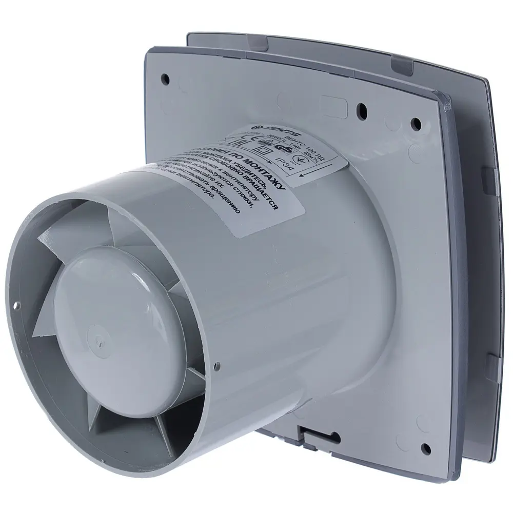 Вентилятор осевой вытяжной Вентс ЛДА D100 мм 33 дБ 88 м³/ч цвет серебристый STLM-2016941 - Вид №1