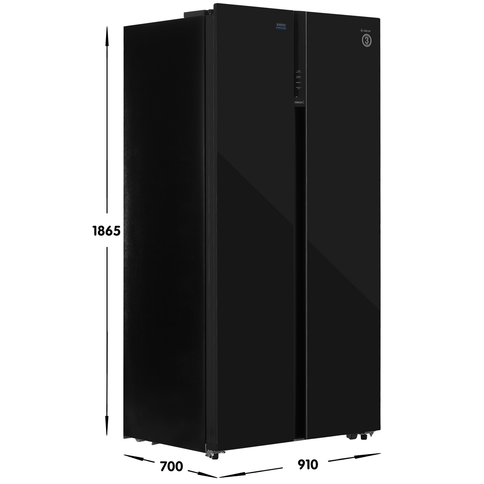 5400702 Холодильник Side by Side   DEXP SBS4-59AKA черный STDN-0018231 - Вид №6