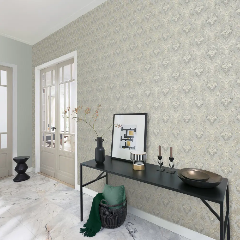 Обои флизелиновые WALL UP Dalia с оливковым орнаментом 87894122 STLM-0076050 - Вид №4