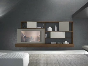 Presotto Настенная модульная стенка для хранения из дерева Crossart