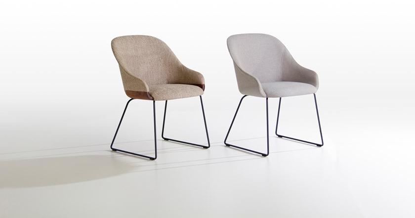 Potocco Стул с обивкой из ткани с подлокотниками Lyz 918 sli - Вид №2