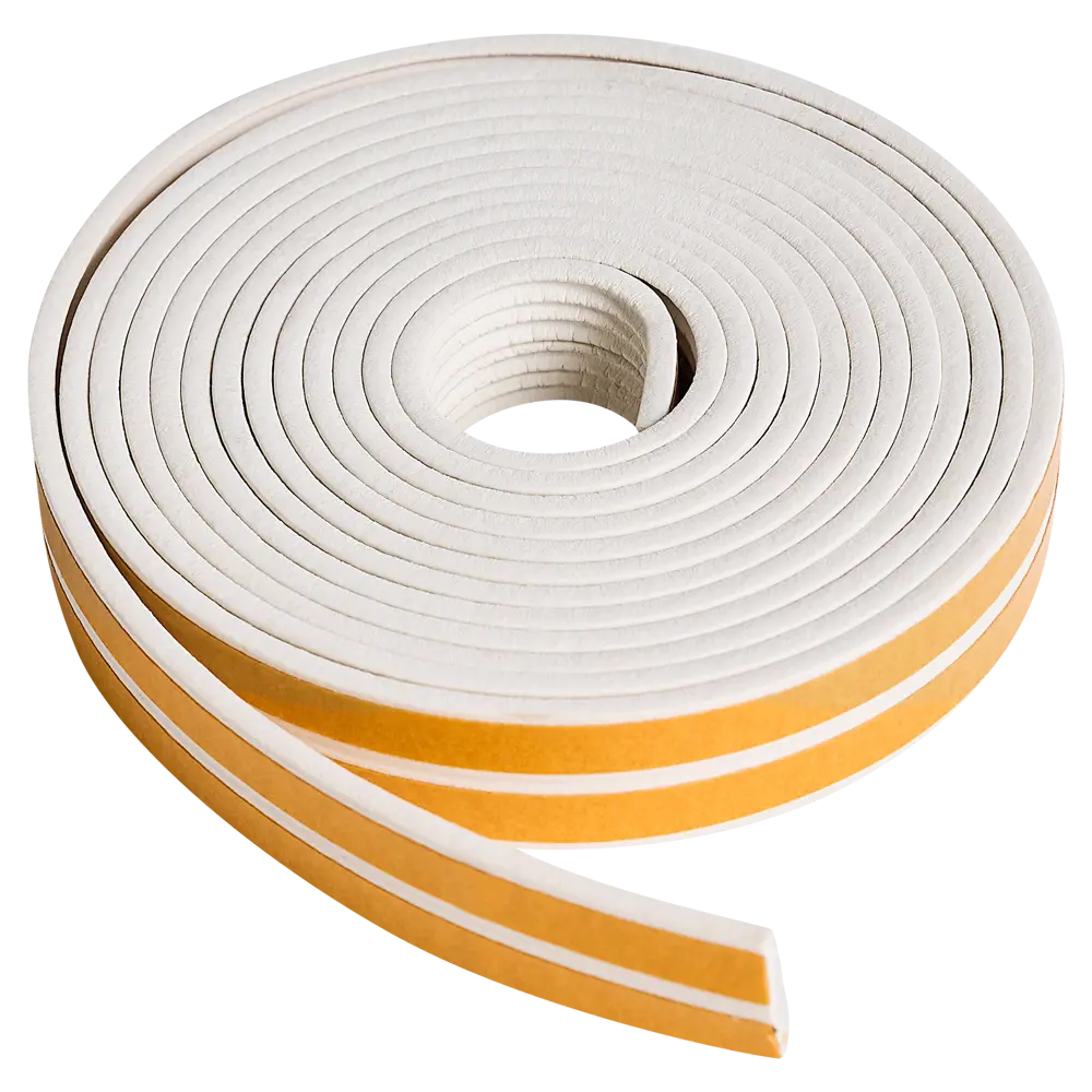 Уплотнитель EPDM для окон и дверей самоклеящийся MONLID E-профиль 6 м цвет белый STLM-2025893