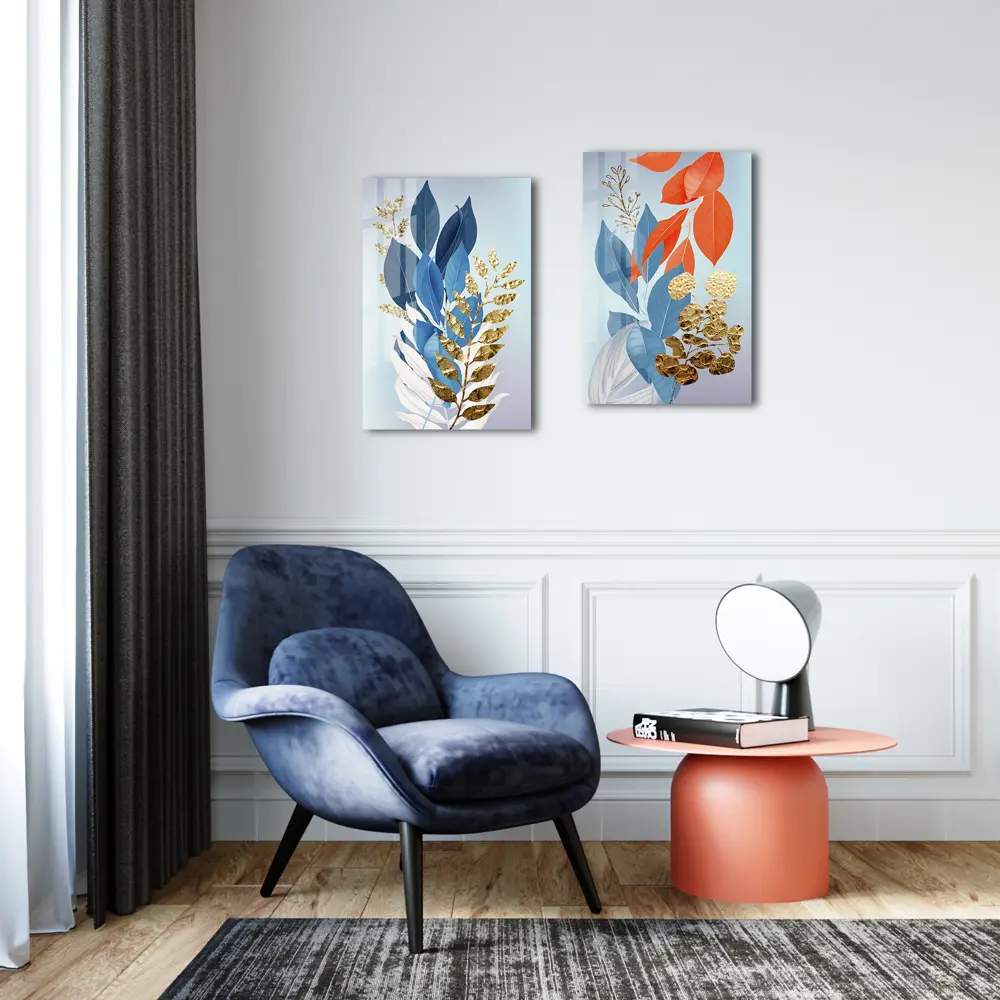 Картина на стекле Листики 2 40x60 см 85282959 STLM-2201572 ARTABOSKO  - Вид №4