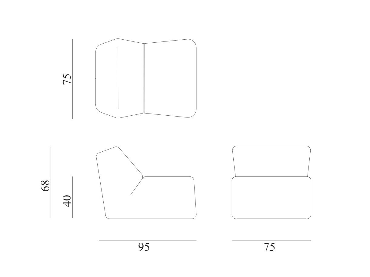 Тканевое садовое кресло Exteta мягкая линия ARCH-00076609 - Вид №9