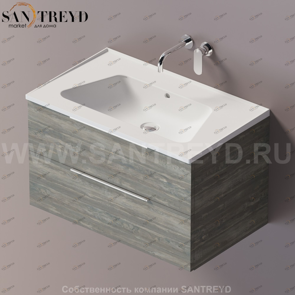 Flaminia BLOOM Тумба под раковину 85 см с 2 ящиками BBX815.WE Ceramica Flaminia