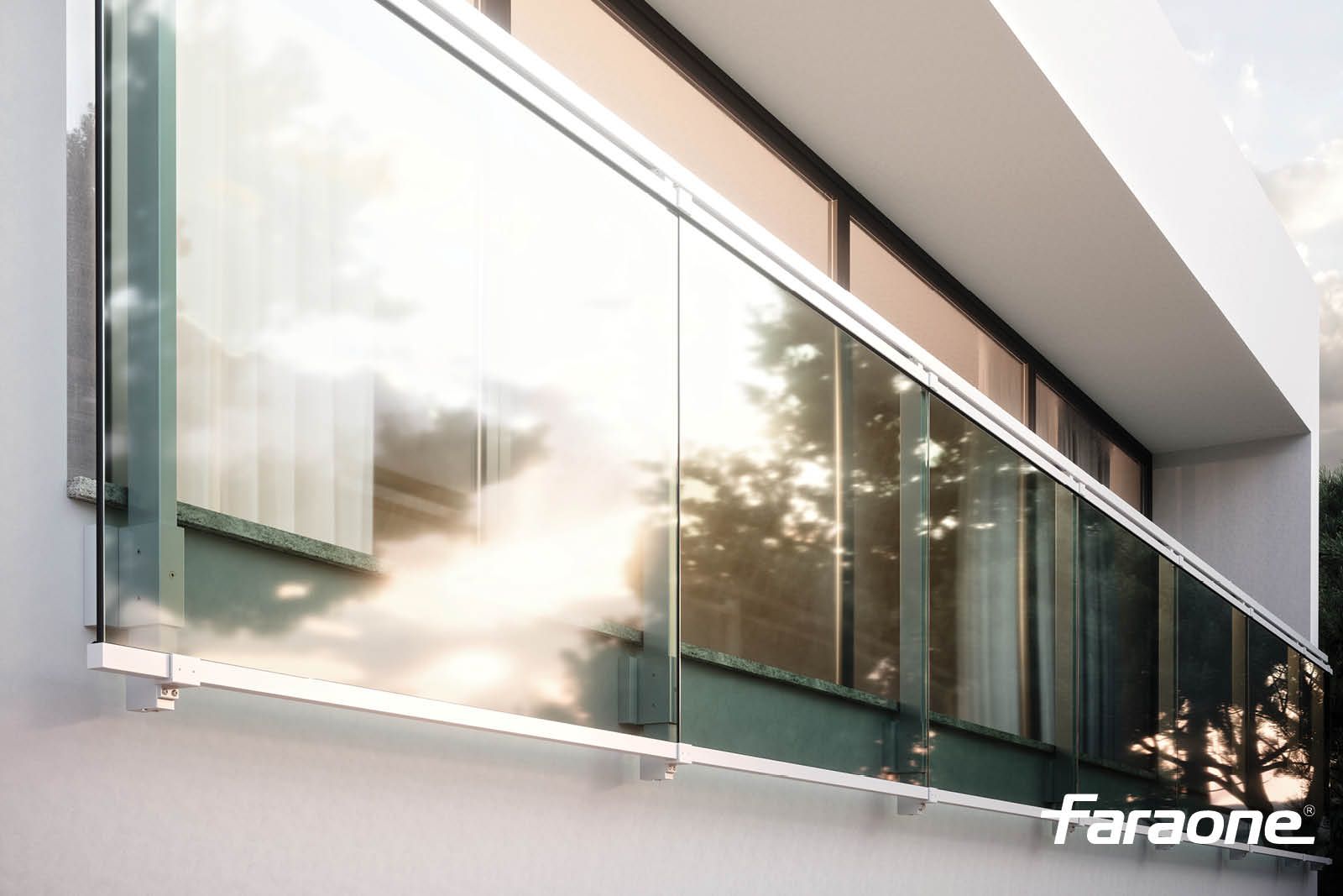 Перила из алюминия и стекла FARAONE Maior Evo ARCH-00083001 - Вид №2
