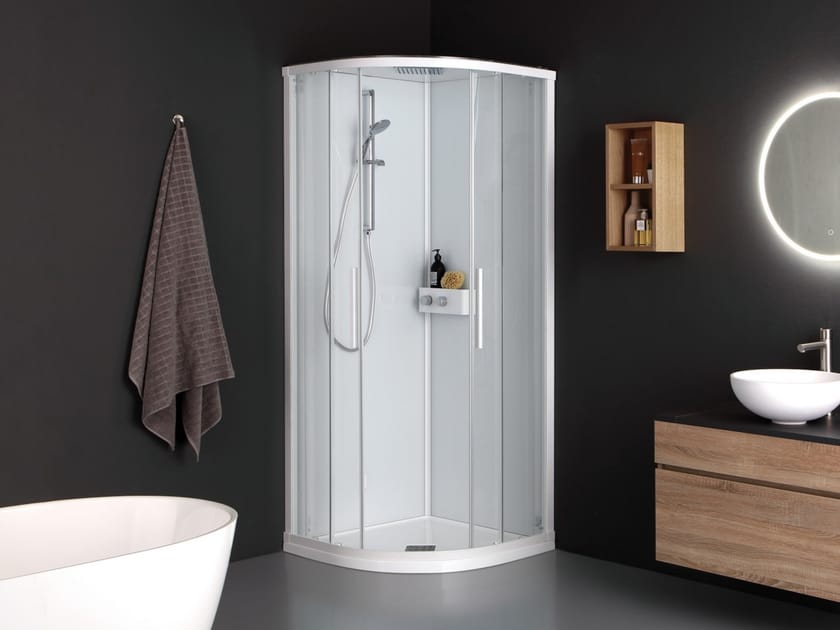 Полукруглая угловая душевая кабина с раздвижной дверью Kinedo K500 ARCH-00045658