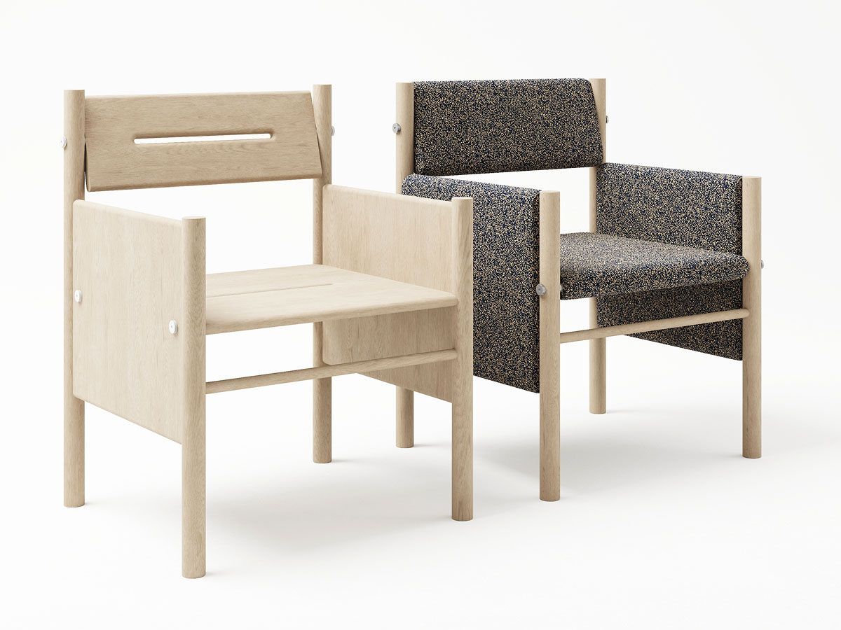 Дубовый стул с подлокотниками Joyf Wabi ARCH-00053266 - Вид №3