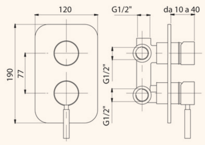 Смеситель 3-х позиционный MIGLIORE Fortis, ML.FRT-5231 для ванны и душа ML.FRT-5231.CR - Вид №1