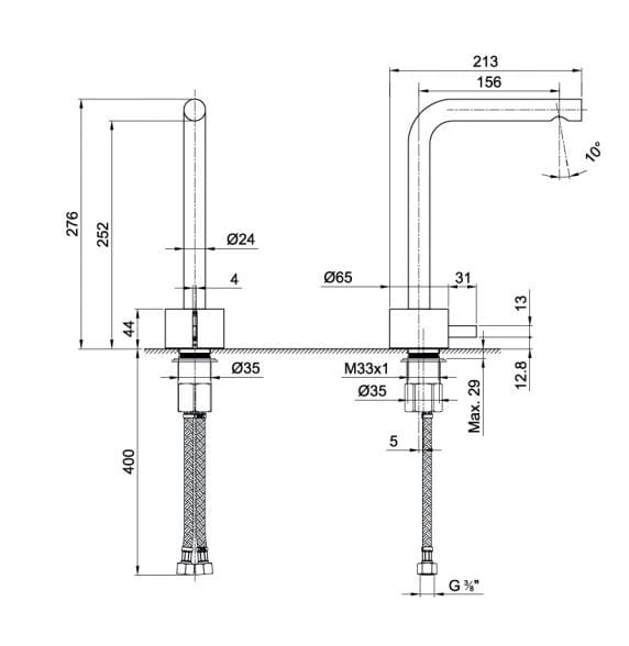 Смеситель для раковины с одним отверстием ABOUTWATER AF/21 ARCH-00139318 - Вид №9