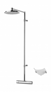 Oras 2890 Смеситель с верхним душем rain shower 2890 Cubista Хром