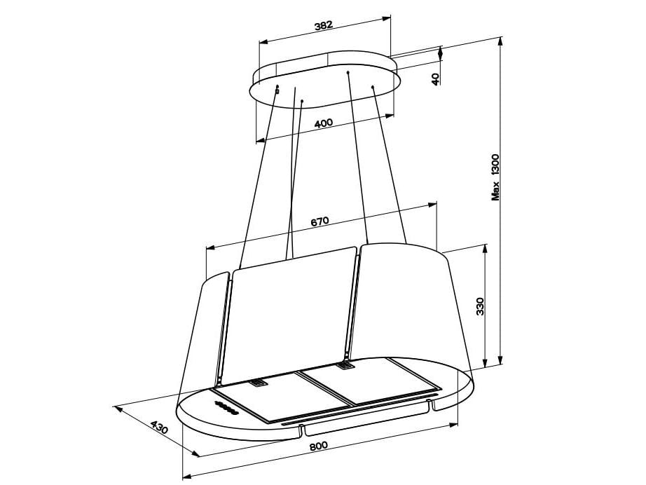 Островная вытяжка со встроенным освещением FABER Beat ARCH-00082670 - Вид №4