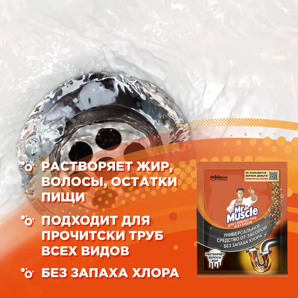 Гранулы для прочистки труб MR.MUSCLE - эффективное устранение засоров 82454636 STLM-0027447 - Вид №2