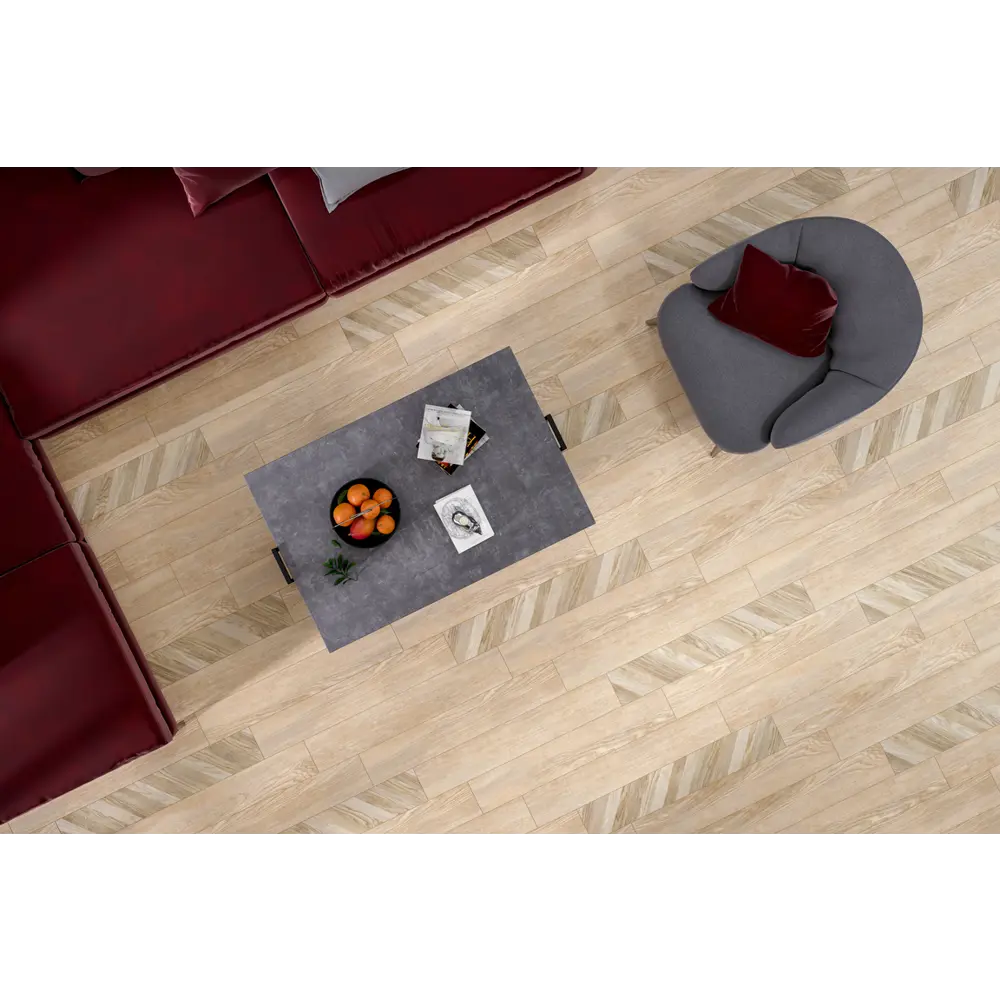 Керамогранит Golden Tile Wood Chevron left 15x90 см 1.08 м² цвет бежевый 82731859 STLM-2105279 WoodChevron - Вид №3