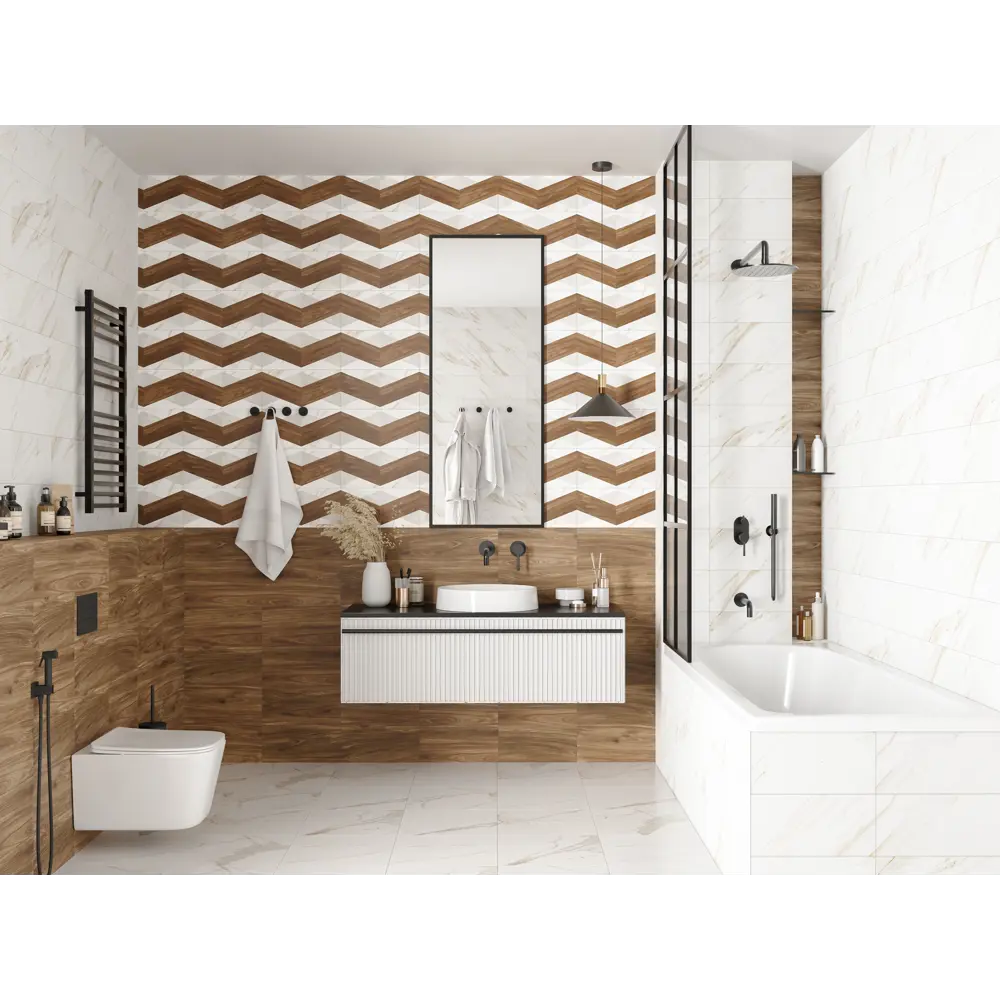 Настенная плитка KREAFORTA Mersey Wood Mix 3 20x40 см 1.62 м² матовая цвет мульти 89413650 STLM-2138332 - Вид №6