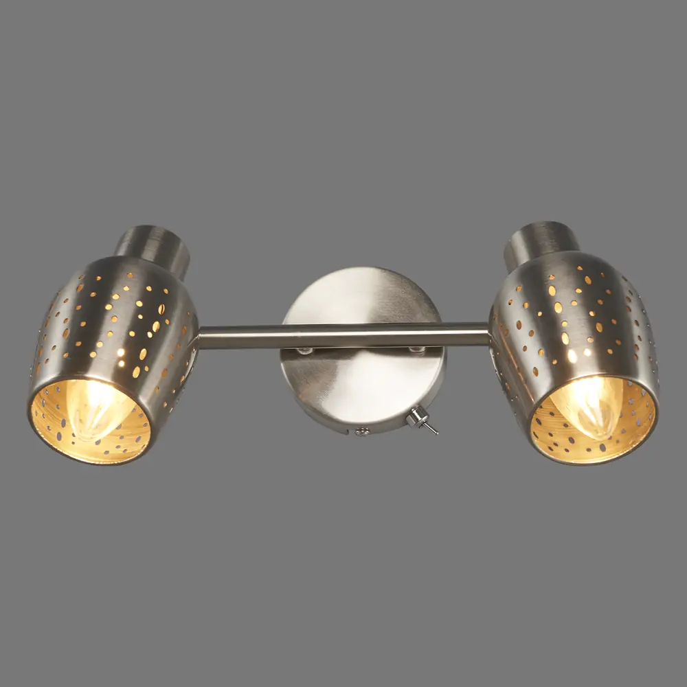 Спот поворотный Siena 2 лампы 4 м² цвет сатин никель Escada STLM-2210225 - Вид №1