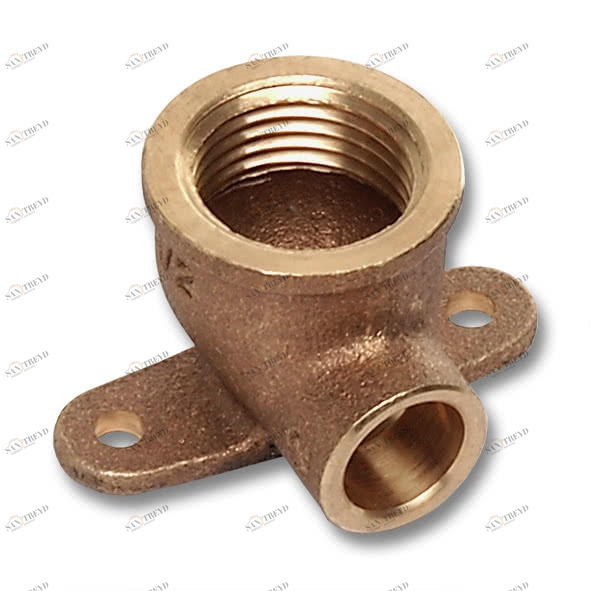 144721834 SANHA 4472G настенная водорозетка, с 2 точками крепежа, бронза 18x3/4 мм 