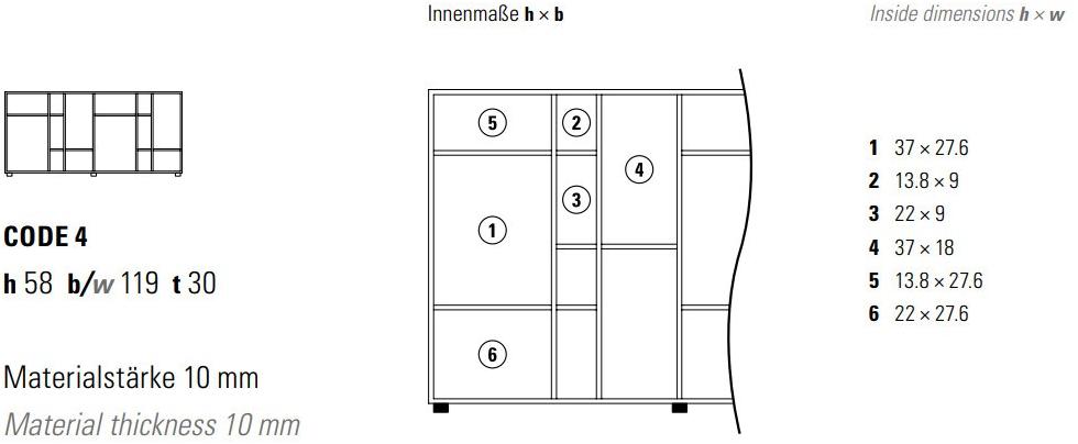 ZEITRAUM Открытый самонесущий двухсторонний книжный шкаф sun-id-1385445 - Вид №6