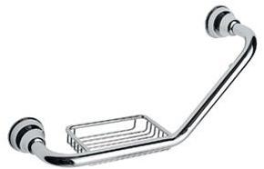 INDA® Поручень металлический фиксированный угол с мыльницей Raffaella A32920