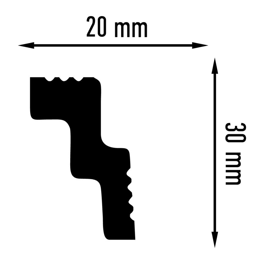 Уголок внутренний F 20/30 (25*4) ПЛИНТЭКС  - Вид №1