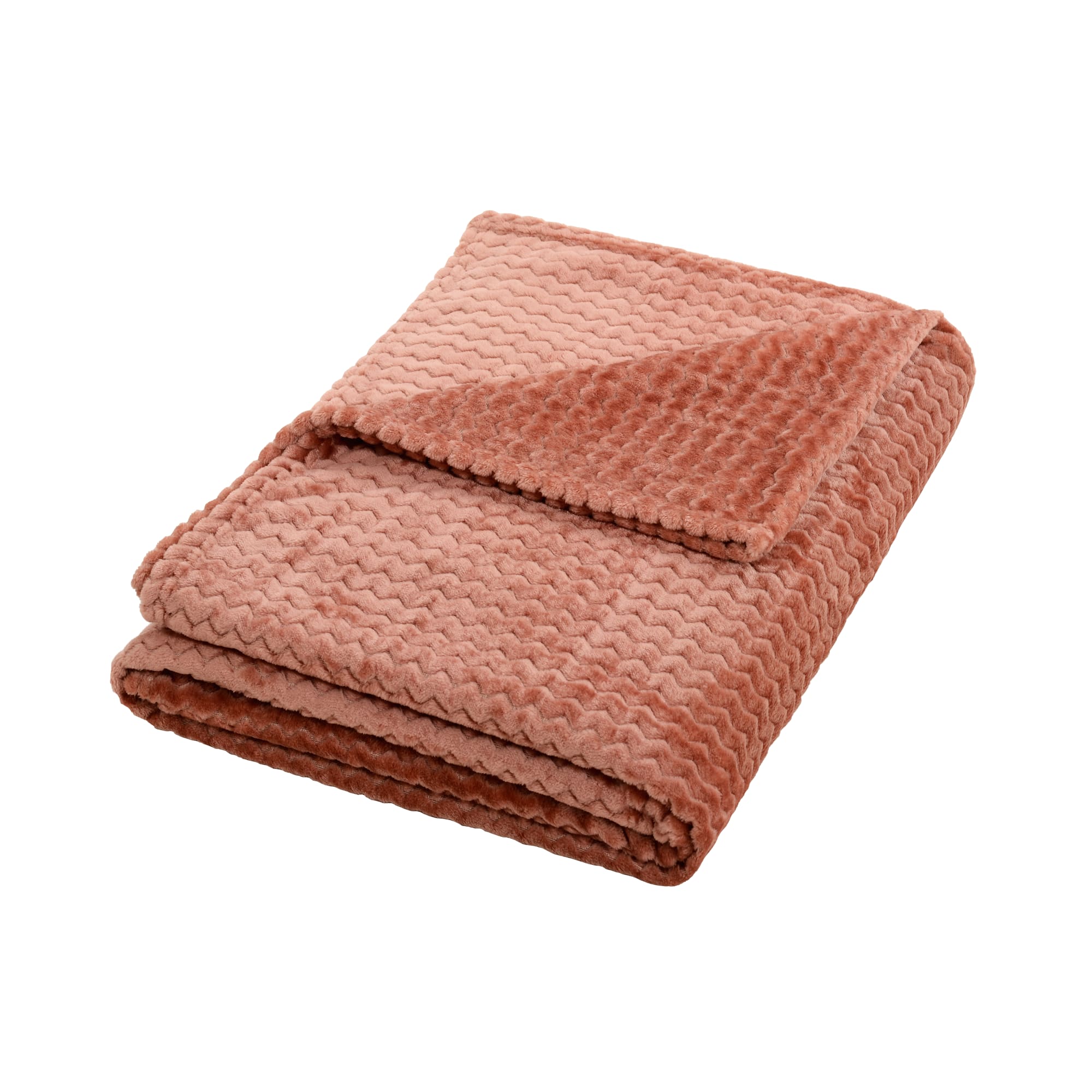 82391614 Плед «Велсофт», 150x200 см, полиэстер, цвет брусничный Santreyd  - Вид №2