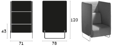 Capdell Мягкое кресло-санки с высокой спинкой Vision sun-id-1408844 - Вид №1