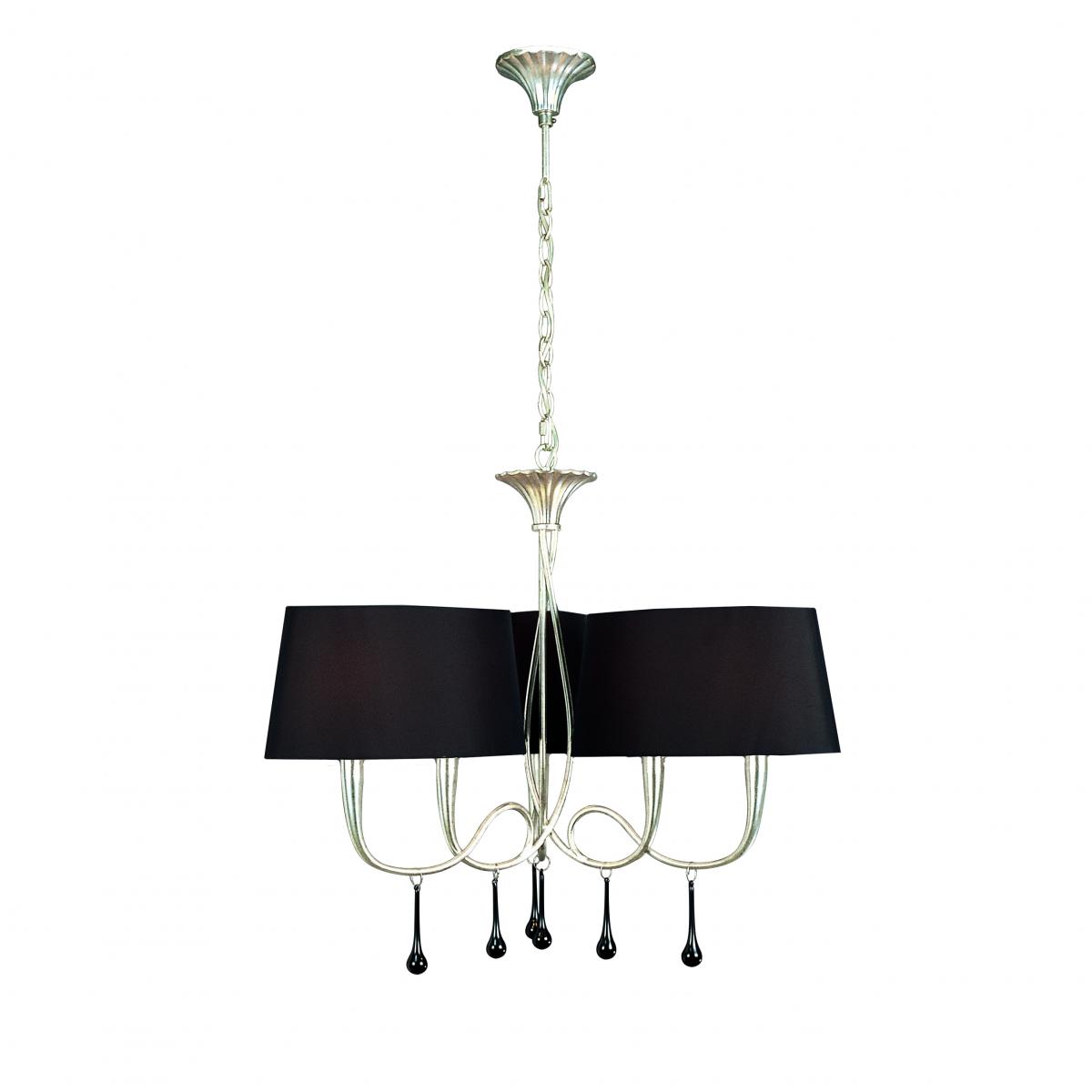 084116 Люстра 6L серебро/черный Mantra Paola - Вид №2