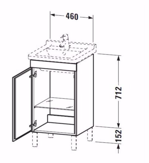 Duravit Тумба под умывальник с дверцами L-cube Lc6169 - Вид №1