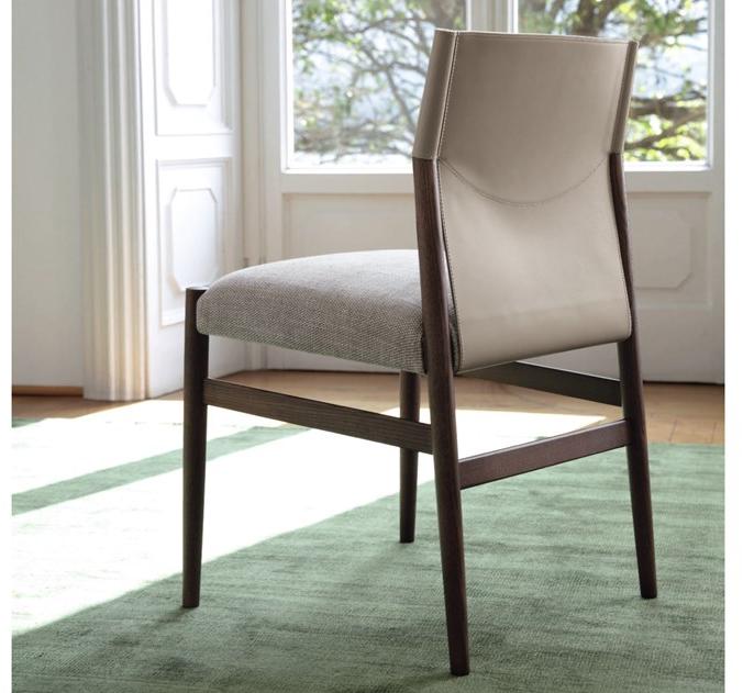 Porada Стул из массива дерева и кожаная спинка Nineteen sun-id-1419458 - Вид №1