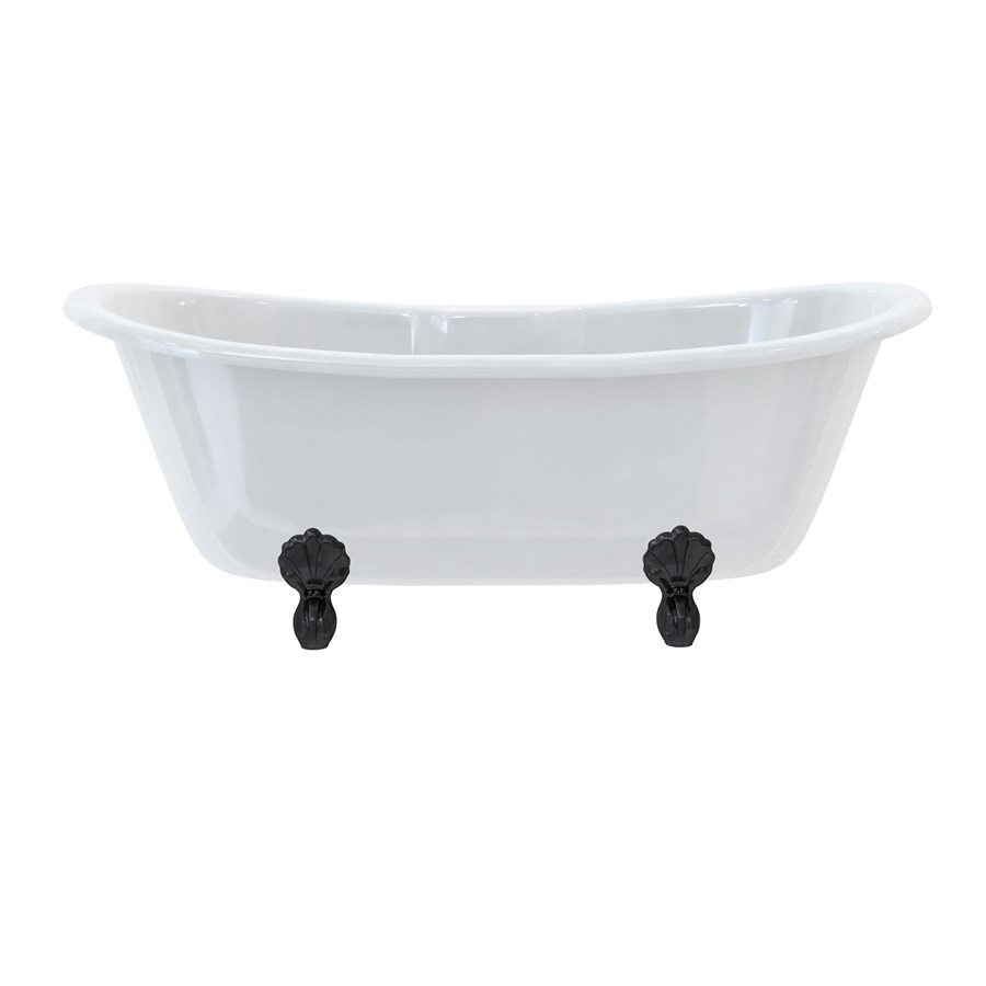 Burlington Двухсторонняя ванна Bateau с роскошными ножками с ножками Luxury Claw в белом цвете T10F L1W  - Вид №2