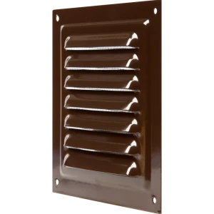Решётка вентиляционная с сеткой Вентс МВМ 125 125х125 мм металл цвет коричневый