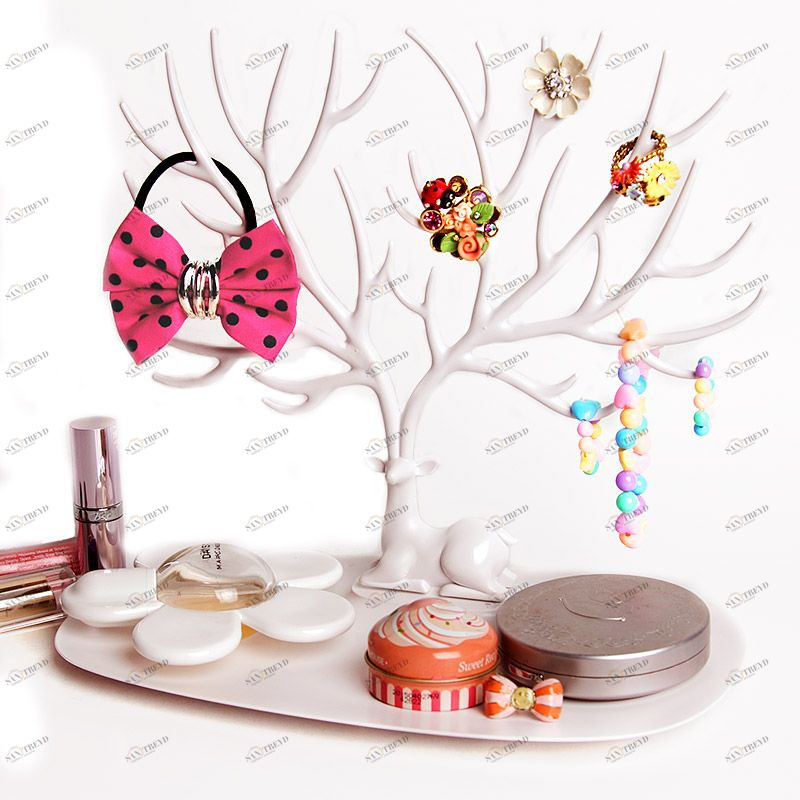 Декоративный органайзер для украшений Deer малый белый Qualy QL10171WH