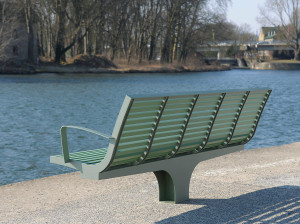 Скамья с подлокотниками