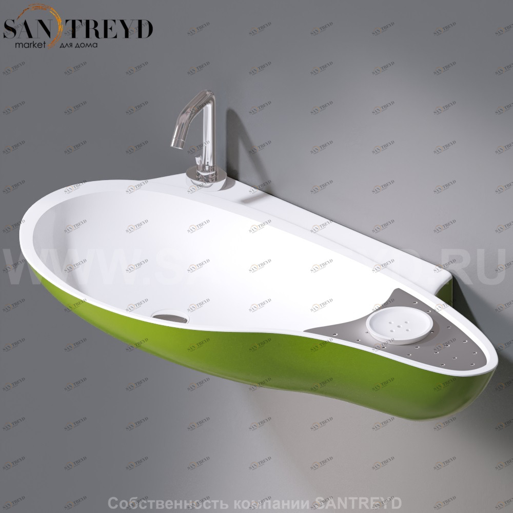 L235T0R1V4..221 Подвесная раковина настенная овальная A. e T. Italia SPOT белая AeT ITALIA ACCENT L235T0R1V4.221