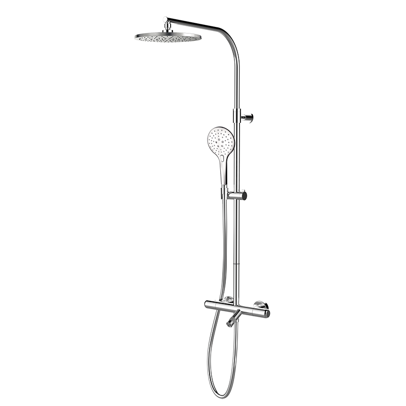 35433350TL BASIC Термостатический ванна-душ с телескопической колонной Хром GRB MIXERS 