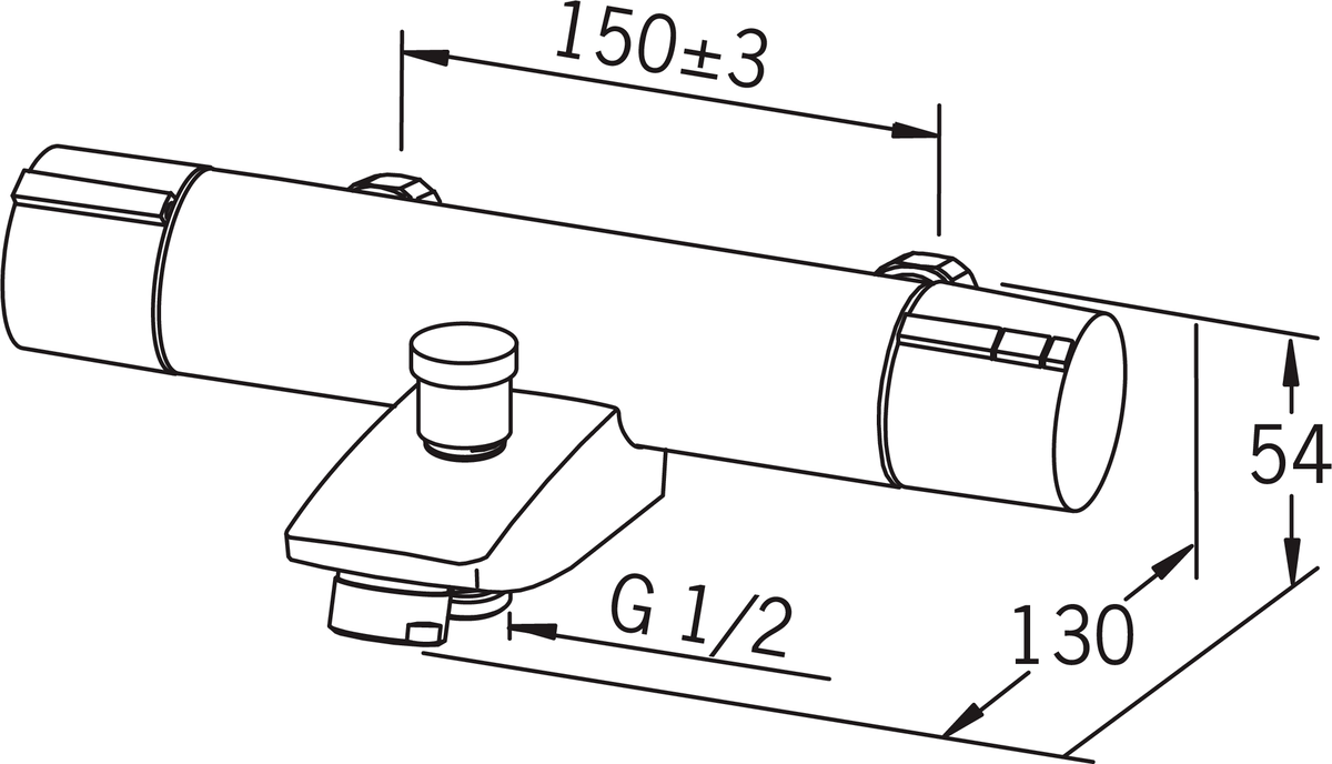 Oras 2875 Cмеситель для ванны и душа 2875 Cubista Хром  - Вид №3
