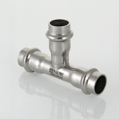 VTi.931.I.151515 Фитинг из нержавеющей стали – пресс-тройник Valtec 15 x 15 x 15 мм  - Вид №1
