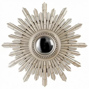Зеркало-солнце 103 см античное серебро New Solar Silver ART-ZERKALO ДИЗАЙНЕРСКИЕ 00-3884072 Зеркальный;серебро