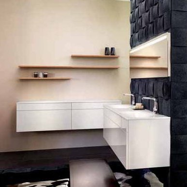 Композиция №2 Pli Collection комплект мебели для ванной комнаты Burgbad 42187 - Вид №1