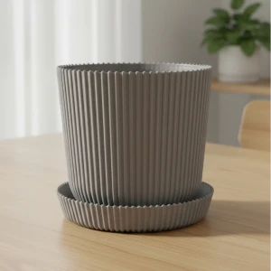 Горшок для цветов Тek.А.Тek 12x12x11.5 см v1 л пластик латте