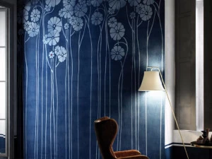 GLAMORA Моющиеся виниловые обои с цветочными мотивами Denim