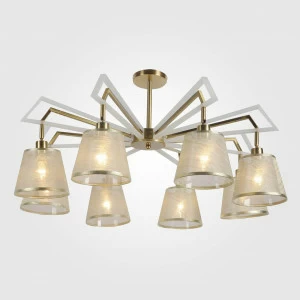 Потолочная люстра Eurosvet 60082/8 золотая бронза EUROSVET ДИЗАЙНЕРСКИЕ, ALICANTE 00-3888636 Бежевый