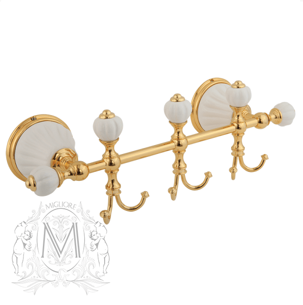 Планка с тремя крючками MIGLIORE Olivia ML.OLV-60.639, 30 см ML.OLV-60.639.BI.CR - Вид №2