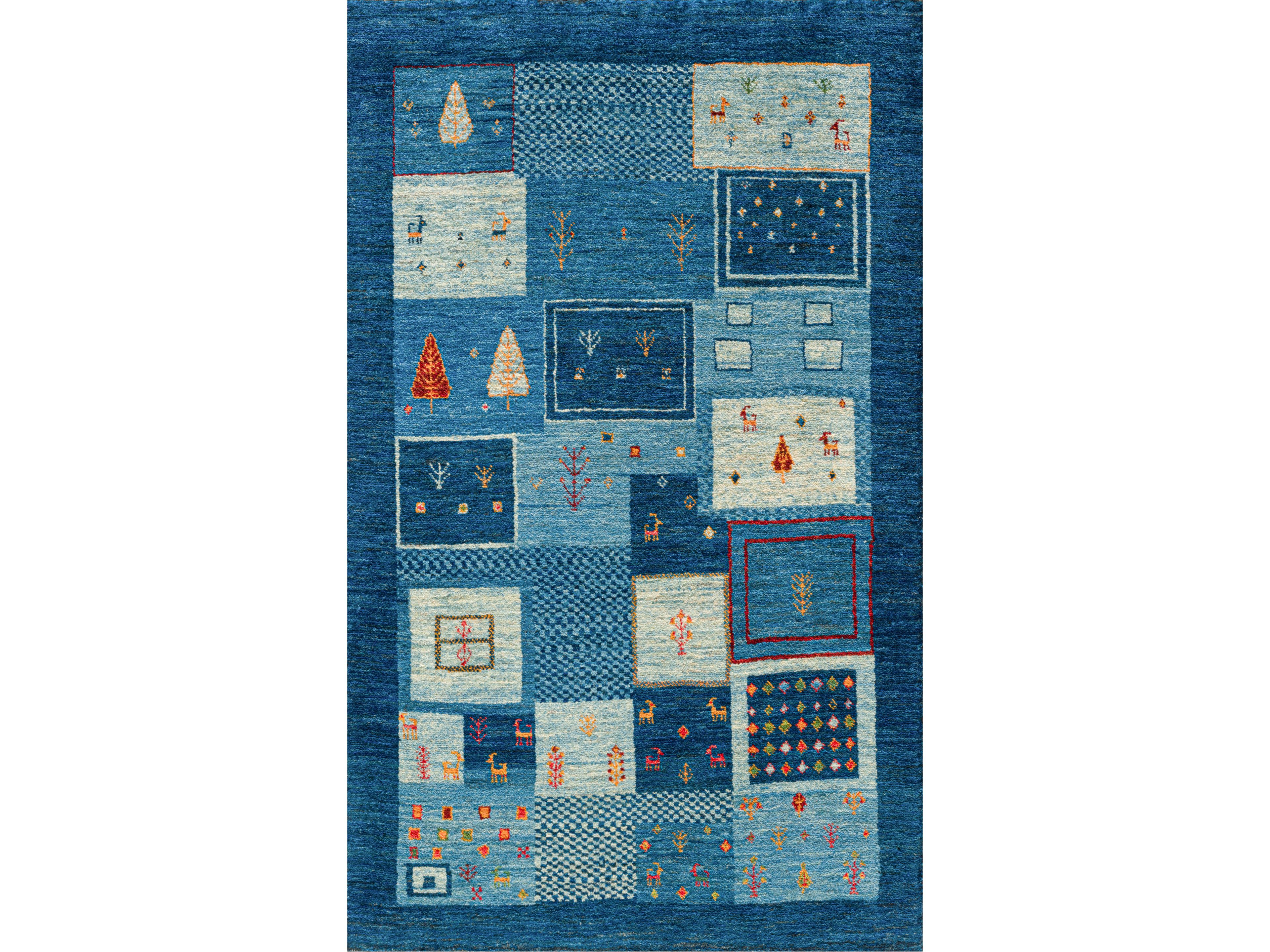 Шерстяной прямоугольный клетчатый ковер Zollanvari Gabbehs Geometric ARCH-00083307 - Вид №1